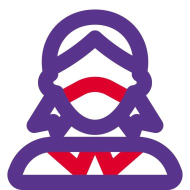 Tuhaf saç stili olan maske takan bir kadın..