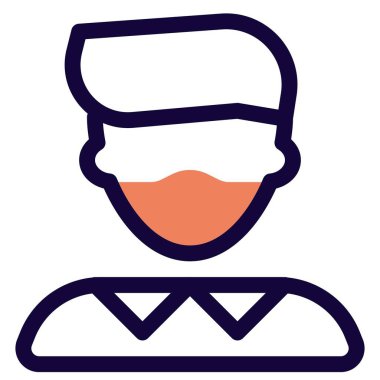 Genç çocuk saçını yandan kestiriyor..