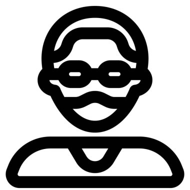 Uzun saçlı, maske takan ve gözlük takan bir adam..