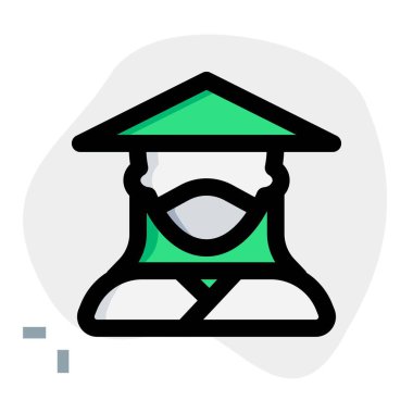 Geleneksel maskeli Çinli kadın