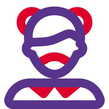 Çift katlı saç stili, maske takan kadın..