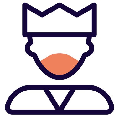 Güvenlik için maske takan taçlı bir adam..