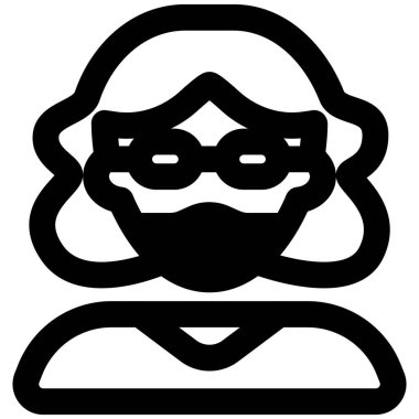 Kıvırcık saçlı kadın maske ve gözlük takıyor..