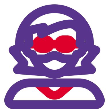 Kısa ve komik saç stili maskeli kadınlar.