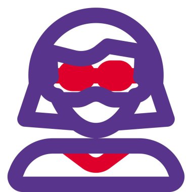 Kısa saçlı ve maskeli inek bir kadın..