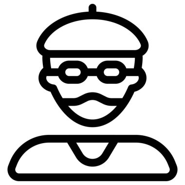 Bere şapkalı, gözlüklü ve maskeli genç adam..