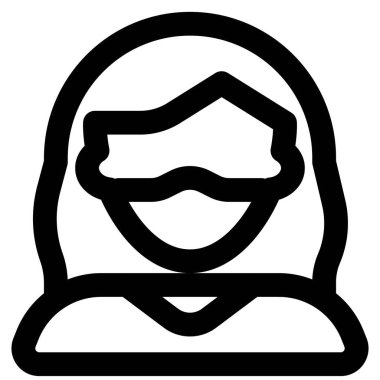 Emniyet önlemi olarak maske takan kız.