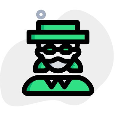 Gözlüklü kayıkçı şapkalı bir kız..