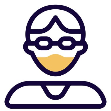 Orta saçlı ve gözlüklü çocuk.