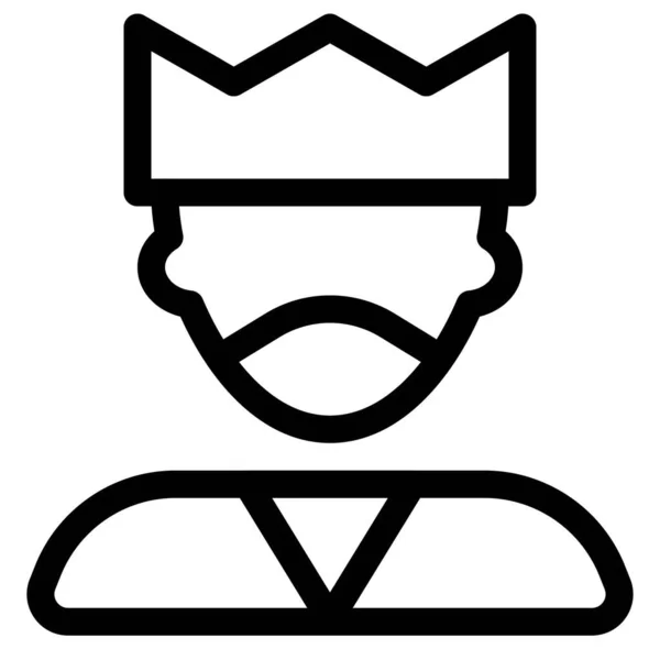 Uomo Con Corona Indossando Maschera Sicurezza — Vettoriale Stock