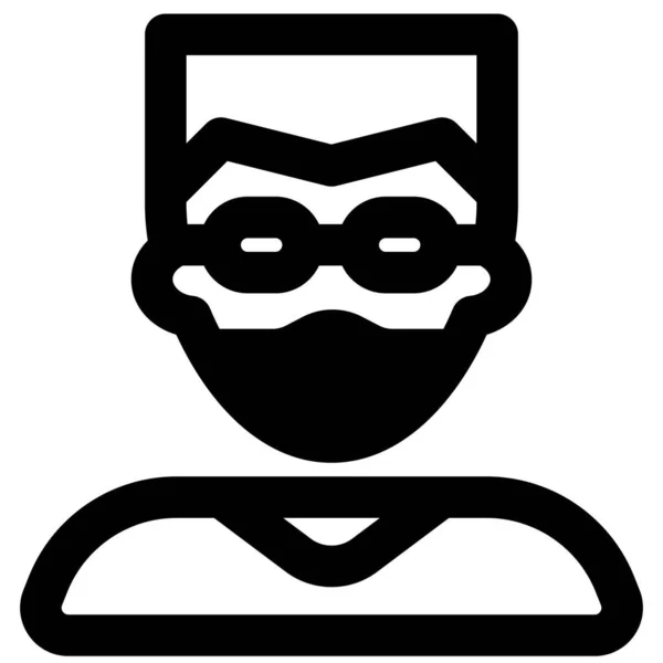 Άνδρας Επίπεδη Κορυφή Κούρεμα Φορώντας Μάσκα Και Γυαλιά — Διανυσματικό Αρχείο