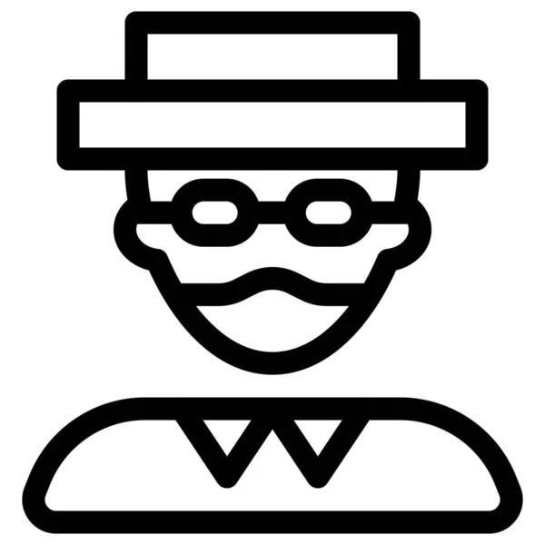 Homem Com Chapéu Velejador Com Máscara Para Proteção —  Vetores de Stock
