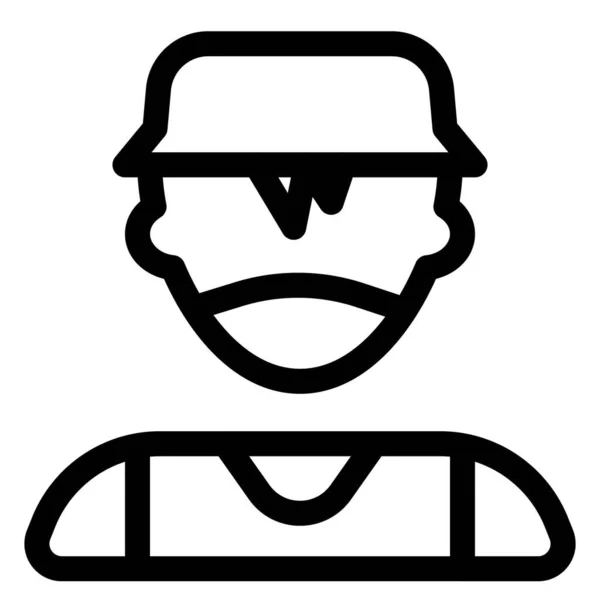 Αγόρι Που Φοράει Καπέλο Μάσκα Προσώπου — Διανυσματικό Αρχείο