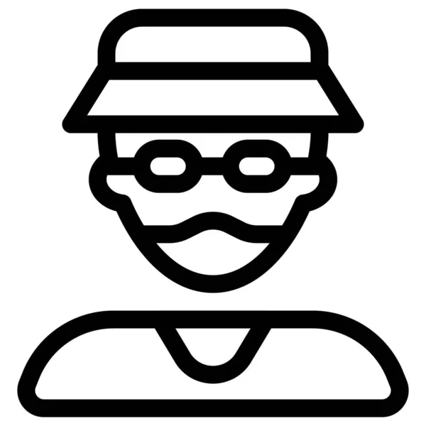 Menino Com Óculos Usando Chapéu Praia Uma Máscara —  Vetores de Stock