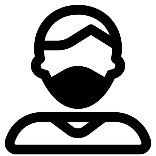 Hombre Teniendo Máscara Con Peinado Partido Lateral — Archivo Imágenes Vectoriales