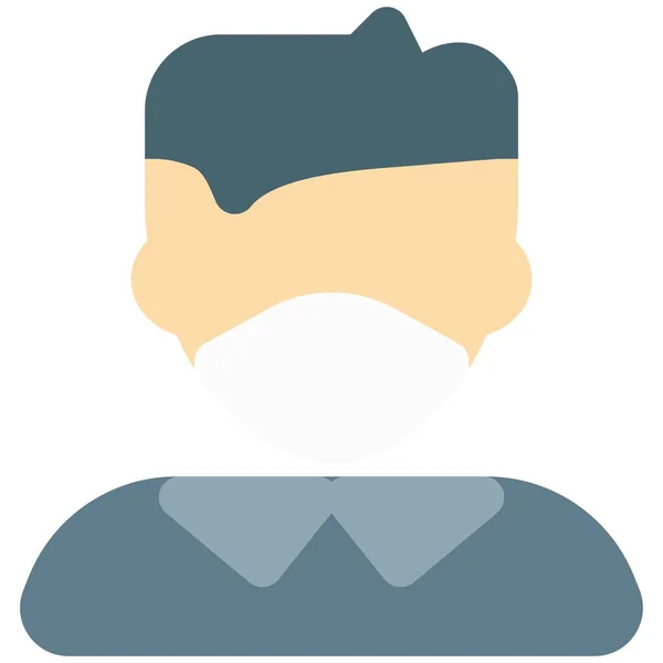 Garçon Avec Coupe Cheveux Décolorée Portant Masque — Image vectorielle