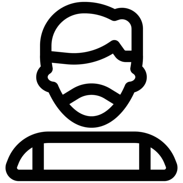 戴安全面具的侧分发式男 — 图库矢量图片