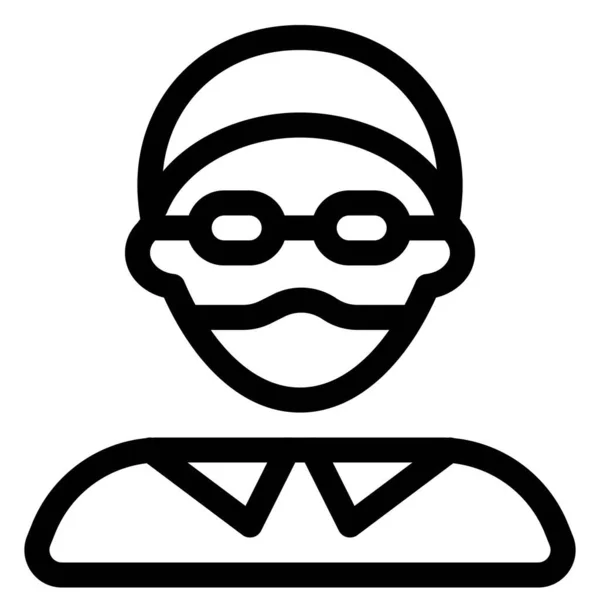 Hombre Con Gafas Con Máscara — Archivo Imágenes Vectoriales