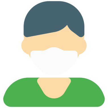 Emniyet maskesi takan bir çocuk..