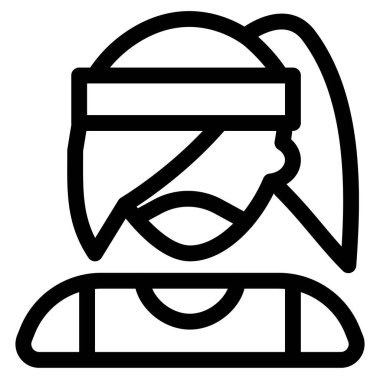 Saç bandıyla garip saç stili olan sportif kadın..