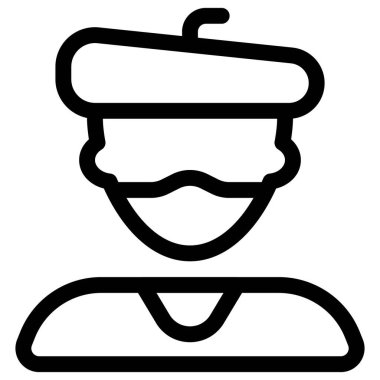 Güvenlik için maske takan bereli bir adam..