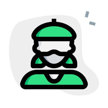 Bereli ve maskeli kız..