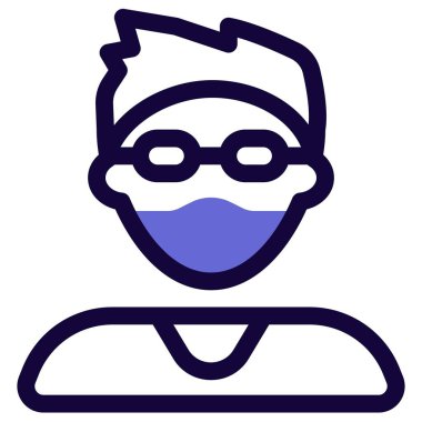 Göz maskeli şık bir çocuk.