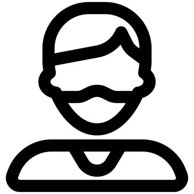 Emniyet maskesi takan bir çocuk..