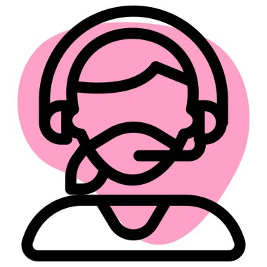 Kulaklık ve maskeli kadın müşteri yöneticisi