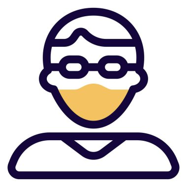 Gözlüklü, maskeli, havalı saç kesimi olan adam..