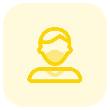 Yandan ayrılmış saç stili olan maskeli bir adam.. .