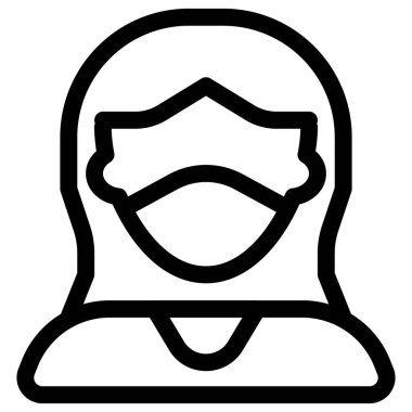 Sarışın, saç kesimli, maske takan bir kadın..