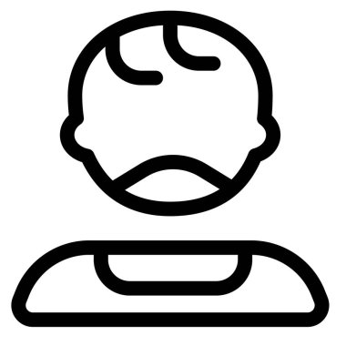 Yüz maskesi takan sevimli bir bebek..