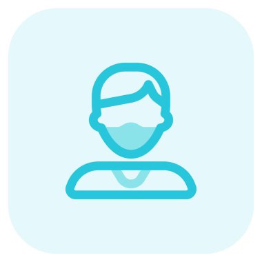 Emniyet maskesi takan bir çocuk..