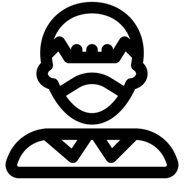 Chlapec Copánky Účes Nosí Masku — Stockový vektor