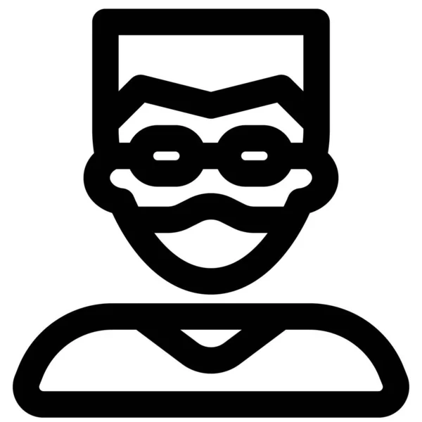 Hombre Con Corte Pelo Plano Superior Con Máscara Gafas — Vector de stock