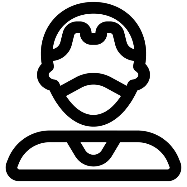 Faux Falcão Corte Cabelo Homem Carregando Máscara — Vetor de Stock