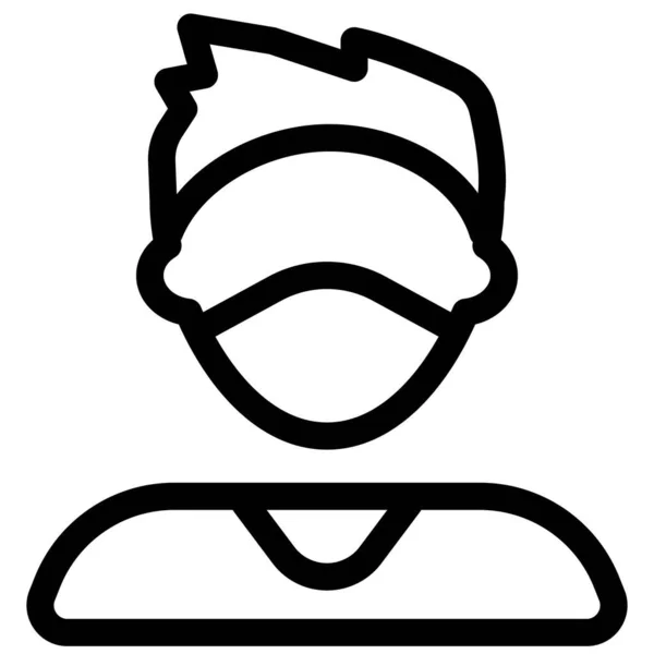 Garçon Avec Coiffure Pointue Portant Masque — Image vectorielle
