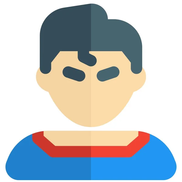 Comics Character Superman Cool Hairstyle — Stock Vector