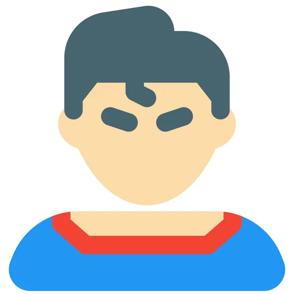 Comics Character Superman Cool Hairstyle — Stock Vector