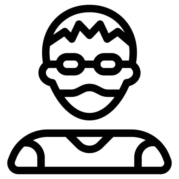 Jeune Garçon Lunettes Portant Masque — Image vectorielle