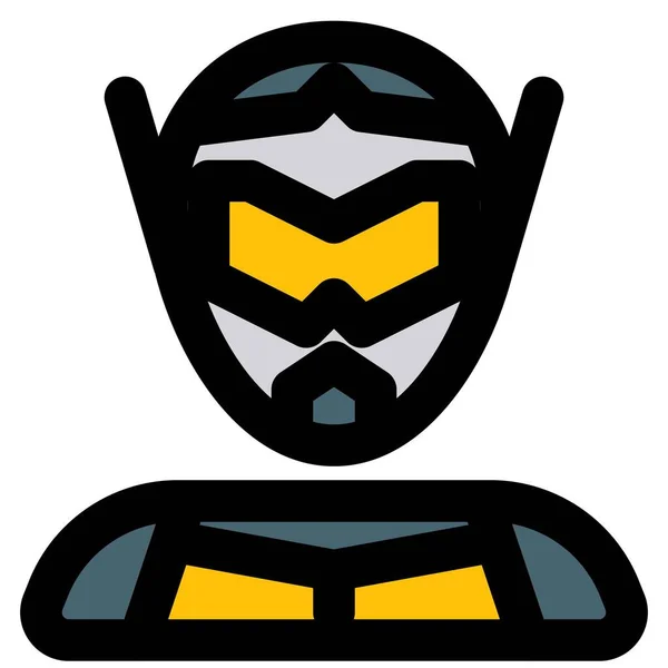 Wasp Superheld Karakter Met Helm Van Wonder — Stockvector