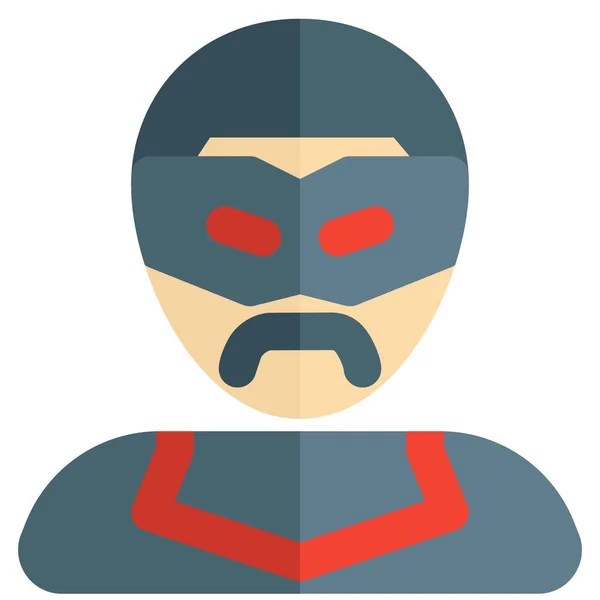 鎧とアイマスクを身に着けているスーパーヒーローファルコン — ストックベクタ