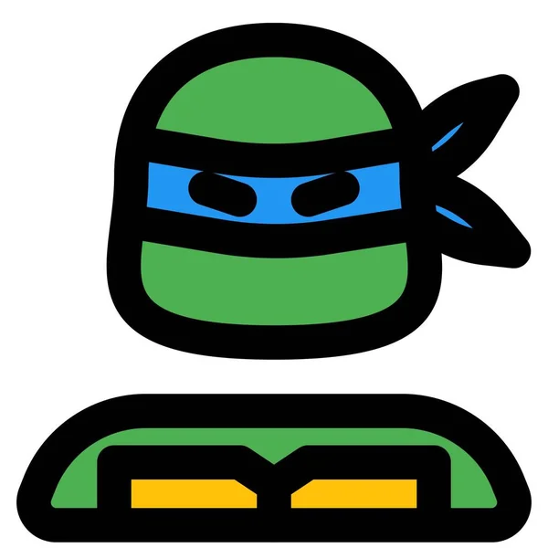 Personaje Cómico Tortuga Ninja Mutante Adolescente — Vector de stock