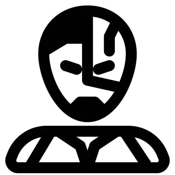 Cyborg Ένας Υπεράνθρωπος Χαρακτήρας Κόμικς — Διανυσματικό Αρχείο