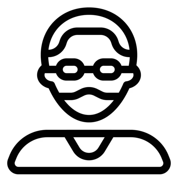 Hombre Con Corte Pelo Zumbido Usando Máscara Especificaciones — Vector de stock