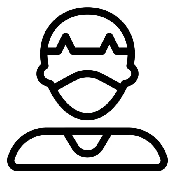 Guy Crop Haircut Wearing Face Mask — Stock Vector