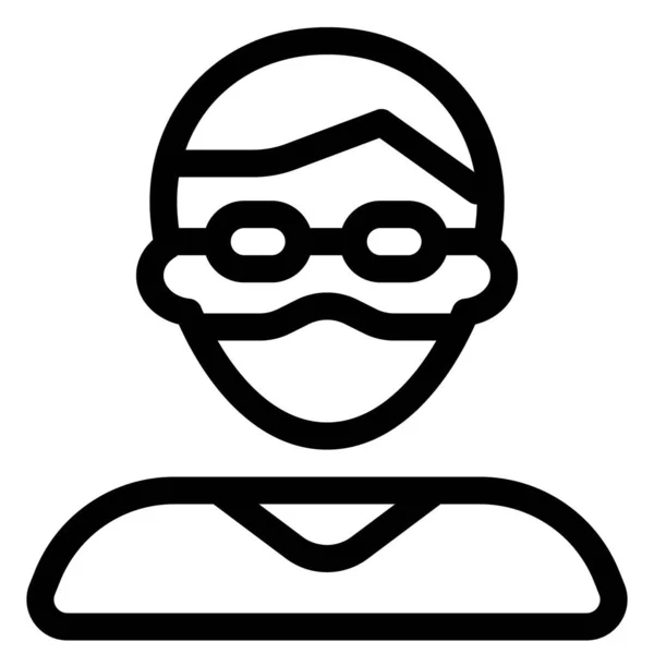 マスクとメガネを持っているサイド別れの髪を持つ男の子 — ストックベクタ