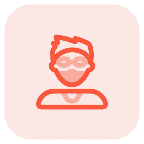 Stylish Boy Eyewear Face Mask — Stock Vector
