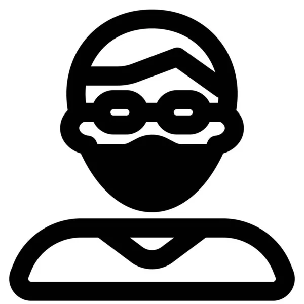 Pojke Med Sidan Delad Hår Bärande Mask Och Glasögon — Stock vektor